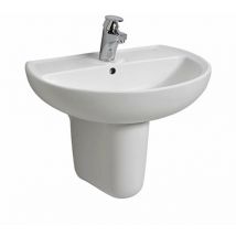 Rekord - Lavabo, 50x41 cm, 1 foro per miscelatore, bianco K91150000 - Kolo