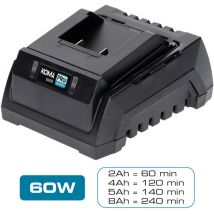 Cargador bateria 60w koma tools pro series battery