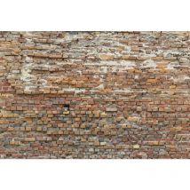 Komar - Vliesfototapete Bricklane 368 x 248cm Ziegeloptik Tapete Shabby Rustikal
