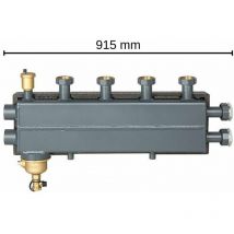 MUT - Kombi-Heizungsverteiler mit Hydraulischer Weiche Magnetschlammabscheider und Entlüfter 3+1 hk