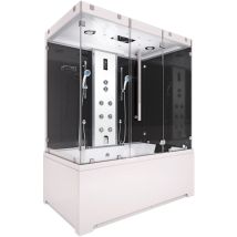 Acquavapore - Kombination Badewanne Dusche K80-sw-eh-c-sc-ea Duschtempel 180x100 Cm Aktive Schlauch-reinigung