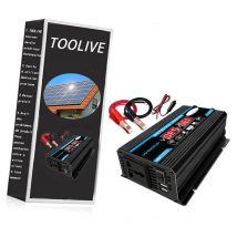 Convertisseur 12V 220V Pur Sinus 4000W Onduleur à Onde Sinusoïdale Pure Transformateur avec Télécommande & Double ac Prises de Courant pour rv