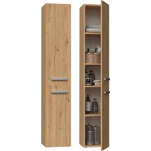 Hucoco - komma - 2 door bathroom cabinet - 31x30x174 cm - Bathroom storage column