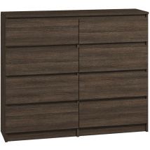 Kommode Mit 8 Schubladen 120 Wenge Sideboard Bella