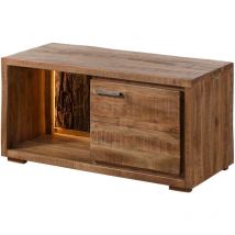 Kommode Akazie 88x40x45 natur lackiert bark 124