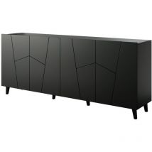 Cama Meble Etna Kommode Schwarz 200x42x82 Cm Modern