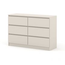 Kommode maja S6 120 cm Cashmere mit 6 Schubladen