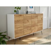 Kommode Maxim Xl 155cm 4 Softclose Türen Weiß/eiche Front