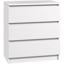 Kommode Bella3 – Weiß matt – 76 cm – 60 cm – 35 cm