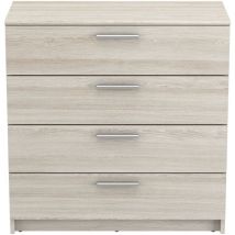 Kommode mit 4 Schubladen L79,6 cm, helles Holzdekor - Pricy