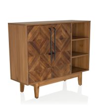 Kommode Santjago Wood L 95x32x79,5 Cm 2 Türen 3 Fächer Tanne Massiv Hjh Living