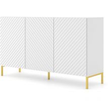Kommode surf 150 cm 3D mattes weiß gefrästes