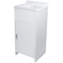 Negrari - Kompaktwaschanlage Aus Pvc Weiss 42x34 Cm Mod. Rocco
