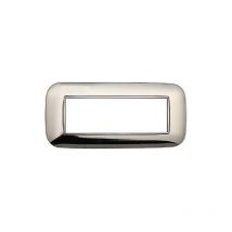 Kompatible Abdeckrahmen Bticino Axolute 6 Module Kunststoff Chrom Glänzend Farbe Orbis Serie Moon Ettroit An91613
