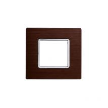 Kompatible abdeckrahmen Bticino Matix 2 module aluminium satiniert bronze-Farbe