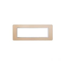 Kompatible Abdeckrahmen Vimar Plana 7 module Glas Gold Farbe