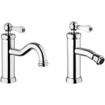 Komplett-Set aus Waschtisch- und Bidetmischer Piralla Como KITCOMO1