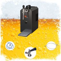 Komplett Set - Zapfanlage, Bierzapfanlage jet 30K Bierkoffer mit Luftpumpe Durchlaufkühler 1-leitig Trockenkühler, bis zu 35 Liter/h, Zapfkopf:5