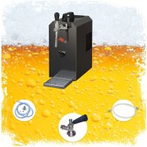 Komplett Set - Zapfanlage, Bierzapfanlage jet 30K Bierkoffer mit Luftpumpe Durchlaufkühler 1-leitig Trockenkühler, bis zu 35 Liter/h,