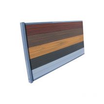 Komplettes Zaunerweiterungsset aus coextrudiertem Verbundwerkstoff 1,50 l x 1,80 h (4 Farben) – Farbe – Mahagoni, Höhe – 180 cm, Länge – 150 cm