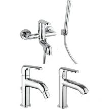 Komplettes Badarmaturen-Set in Chromfarbe Piralla Last KITLAST6CR