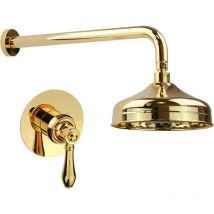 Komplettes Duschset mit eingebautem Mischer, Retro-Modell, Farbe Gold Gattoni Oxford 3192/PDD0 Gold