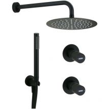 Komplettes mattschwarzes Duschset mit Einhebelmischer und Umsteller Mamoli Tuttodunpezzo KITTDPK1