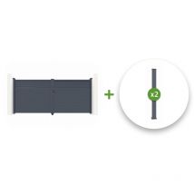 Casanoov - Pack Flügeltor 3,5 m carpatia 350 x 160 cm + 2 EIFEL-Pfosten H.190 cm