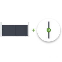 Casanoov - Pack Schiebetor 4m eiger 400 x 160 cm + 2 EIFEL-Pfosten H.190cm