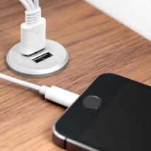 Mengual - Connecteur usb embarqué Modèle D-25 mm - konem - Connecteur embarqué avec 2 prises usb