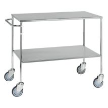 Kongamek Edelstahl- Tischwagen Verzinkt 1000x580mm Ladefläche Mit Gummibereifung Mit Bremse