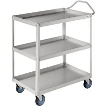 Kongamek Etagenwagen Aus Aluzink Mit 3 Böden 690x420x850mm In Grau Mit 150kg Tragkraft