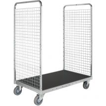 Kongamek Kommissionierwagen Verzinkt 1295x810x1700mm Mit 2 Gitterwänden Und Ladefläche Aus Sperrholz Ohne Bremse