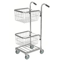 Kongamek Mini- Servierwagen Verzinkt Mit 2 Körben 415x355x220mm Ohne Bremse