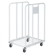 Kongamek Wellpappenwagen In Weiss 1000mm Hoch Mit Lenkrollen Und Bremse