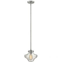 Pendellampe Deckenlampe Hängelampe Glas Stahl Chrom d 22,2 cm Esszimmerlampe