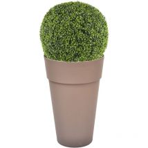 Konischer Panzer mit Harzharzmodell Houston White und Tortora -Durchmesser 35xh50 cm Telcom Tan