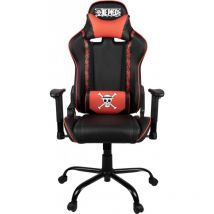 KONIX Konix One Piece Chaise de bureau gaming - Inclinaison siège 150° - Cuir polyuréthane lisse - Noir et rouge (78441121256)