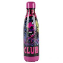 Konix - Stranger Things Isothermal Bottle - Edelstahl - 500 ml - Hellfire Club design - Pink und schwarz