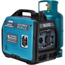 Könner&söhnen - Groupe électrogène inverter à essence ks 2100iG s. Boîtier insonorisé (62dB Lpa 7m). Max. puissance 2000 w, 1x16A (230V), 2 ports