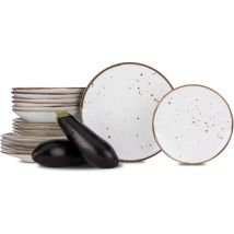 Alumina Tafelservice Für 6 Personen (18 Tlg.) Porzellan, Weiß - Konsimo