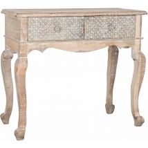 Mangokonsole 91x42x81 Mango natürliches Material mehrfarbiges Farbfamilienkonsolen und Empfänger Details