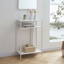 [en.casa] - Konsolentisch Kumlinge 55x30x85 cm Weiß