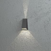 Konstsmide - Imola Applique Murale Extérieure Moderne Up Down Gris Foncé 2x 3W led Haute Puissance, IP54