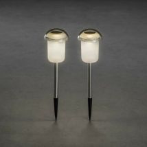 Konstsmide Assisi Spike para exteriores, juego de dos, luz de pie, IP44