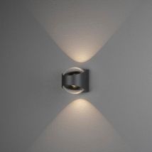 Konstsmide Lighting - Konstsmide Bitonto Bitonto Applique Murale Extérieure Moderne Up Down Gris Foncé 2x 5,5W led, IP54