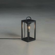 Konstsmide Bologna Mini lampada da terra moderna per esterni E27 230V Spina per cavo nera 5M, IP44