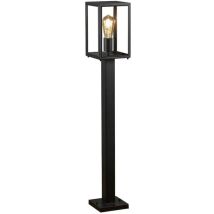 Konstsmide Carpi Borne Courte Extérieure Moderne E27 Noire Avec Verre Clair, Ip44