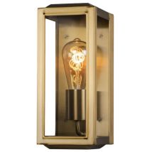 Konstsmide Carpi Lanterne Murale Extérieure Moderne Petite E27 Laitonnée Avec Verre Clair, Ip44