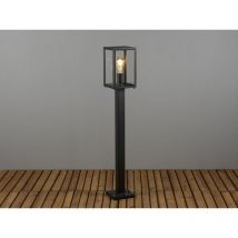 Konstsmide Lighting - Wegeleuchte carpi in Laternenoptik, Stahl Schwarz Höhe 100cm